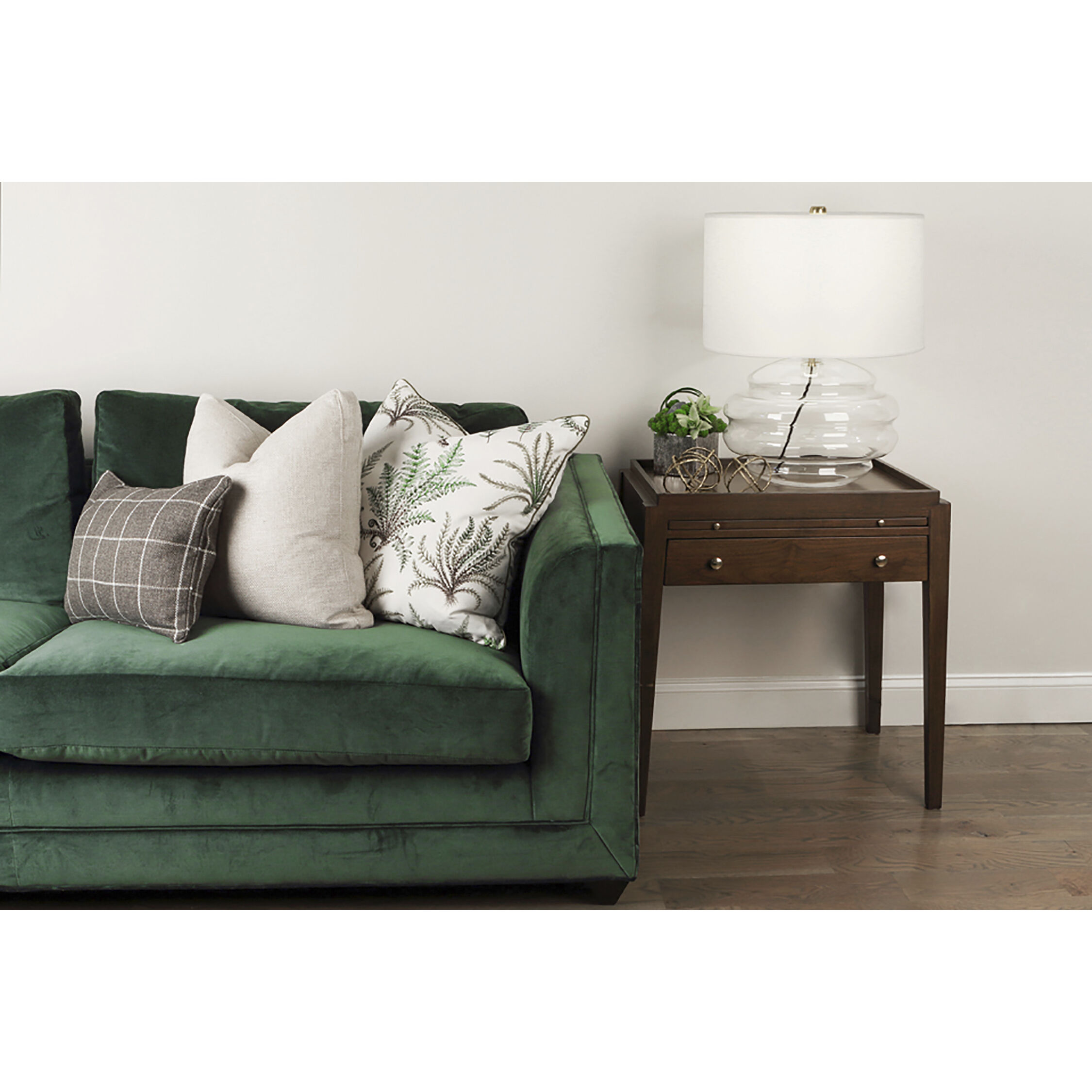 Horizon 24.75 inch 150 watt Clear Glass Table Lamp Portable Light