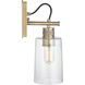 Elijah 1 Light 5 inch Aged Brass Sconce Wall Light