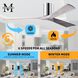 Atlas Irene-3H 42 inch Polished Chrome with Barnwood Tone Blades Ceiling Mount Paddle Fan in Barn Wood, Flush Mounted