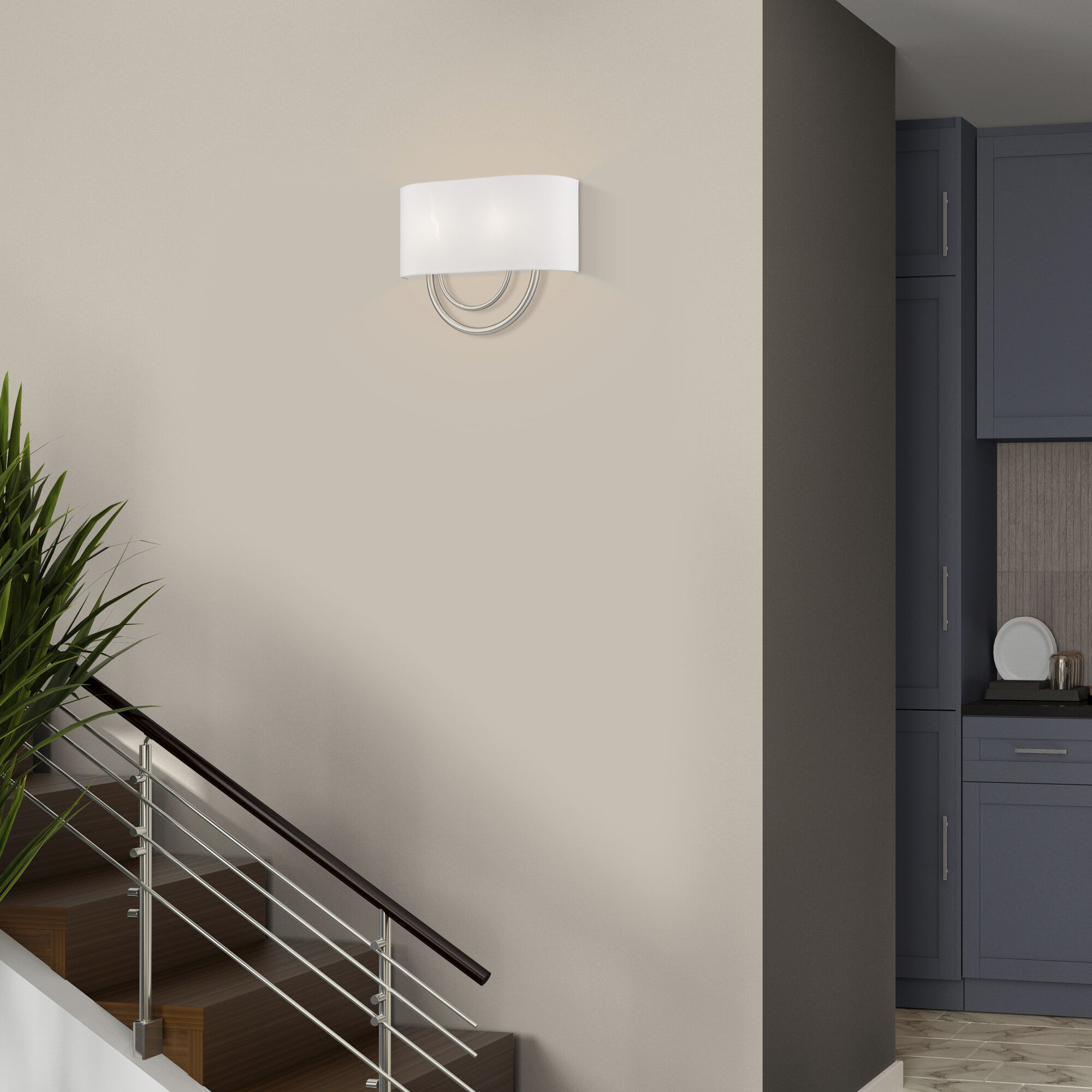 Stratton 2 Light 15 inch Brushed Nickel ADA Wall Sconce Wall Light