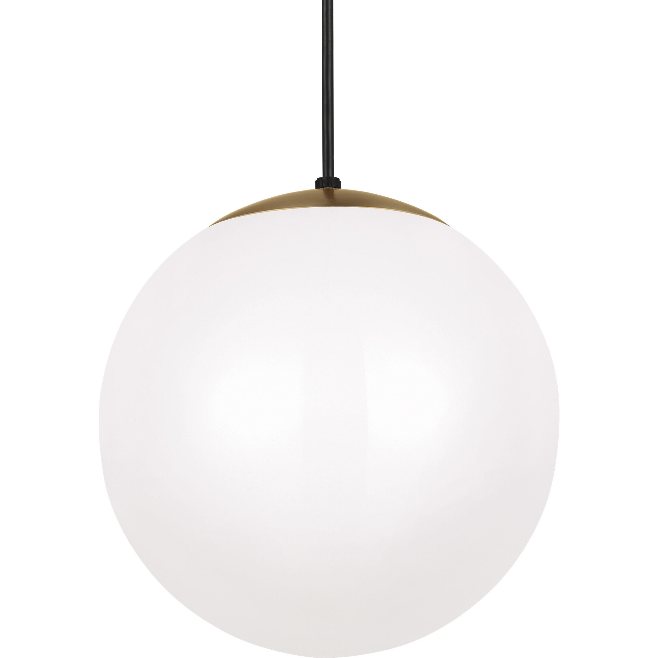 Leo - Hanging Globe Pendant Ceiling Light in Satin Brass