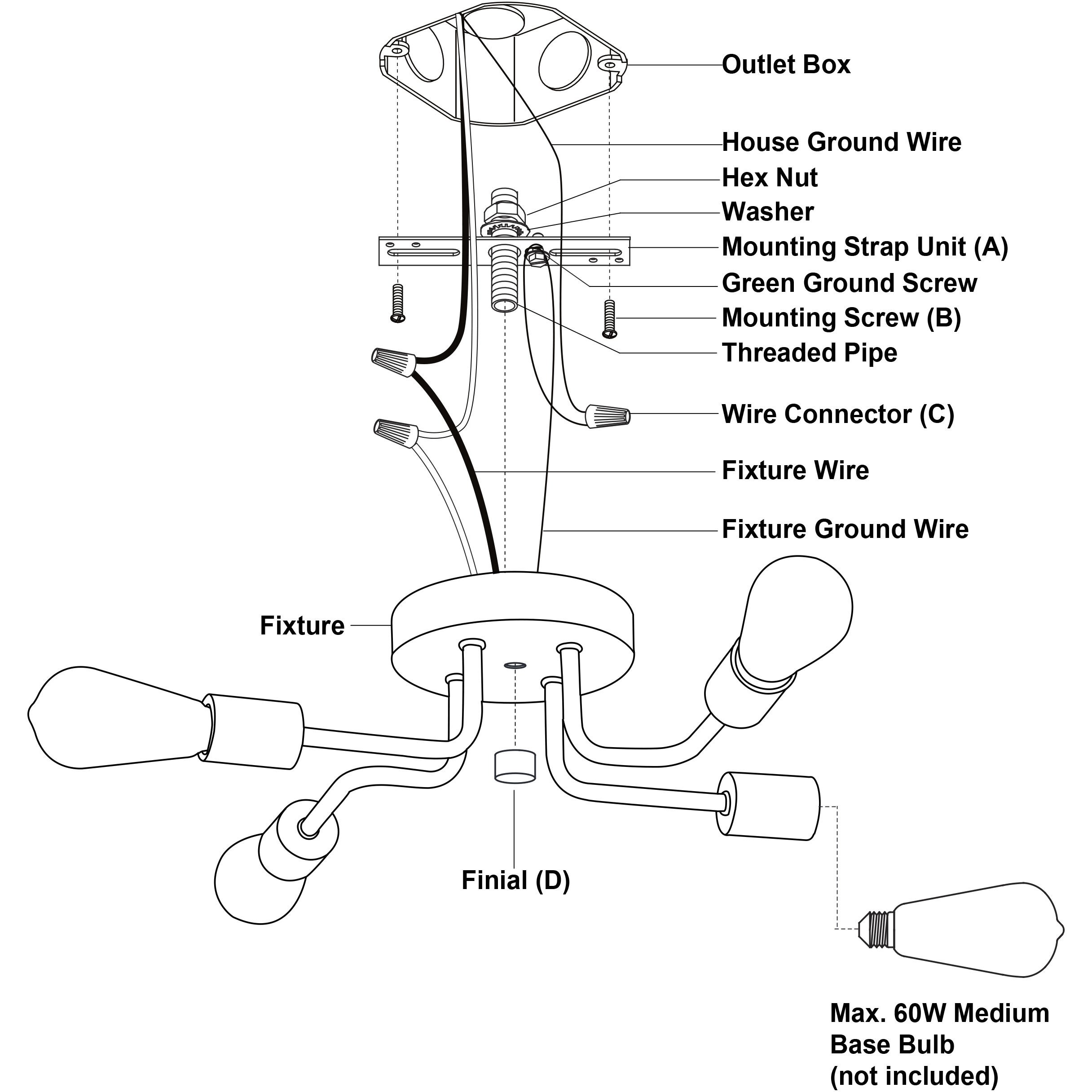 Rhine LED 15.75 inch Matte Black and Natural Brass Semi-Flush Mount Ceiling Light