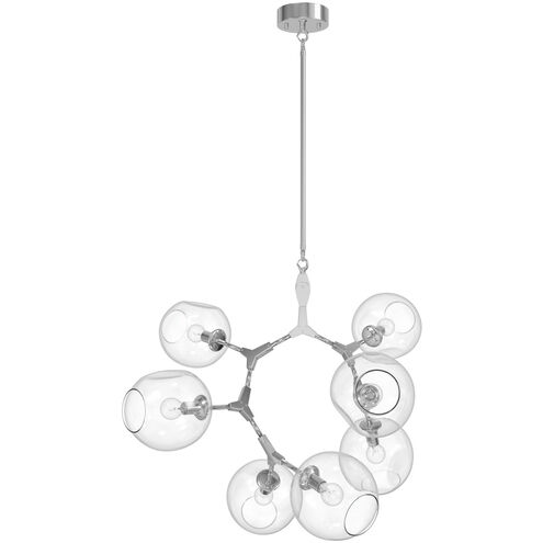 Fairfax Ave. 7 Light 28 inch Matte Chrome Chandelier Ceiling Light