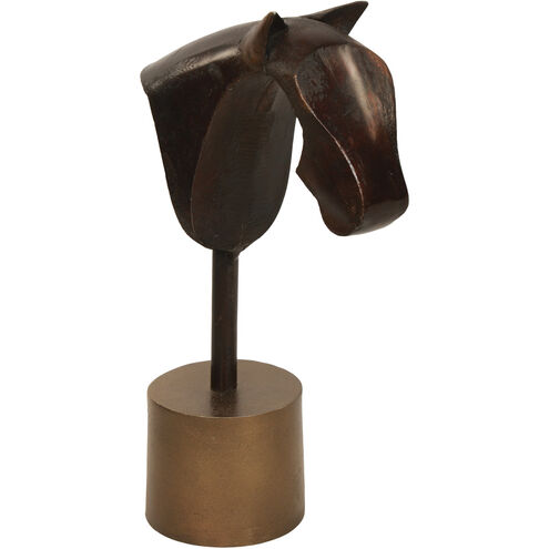 Rustic Pawn Ii Cobalt Blue with Antique Brass Statue