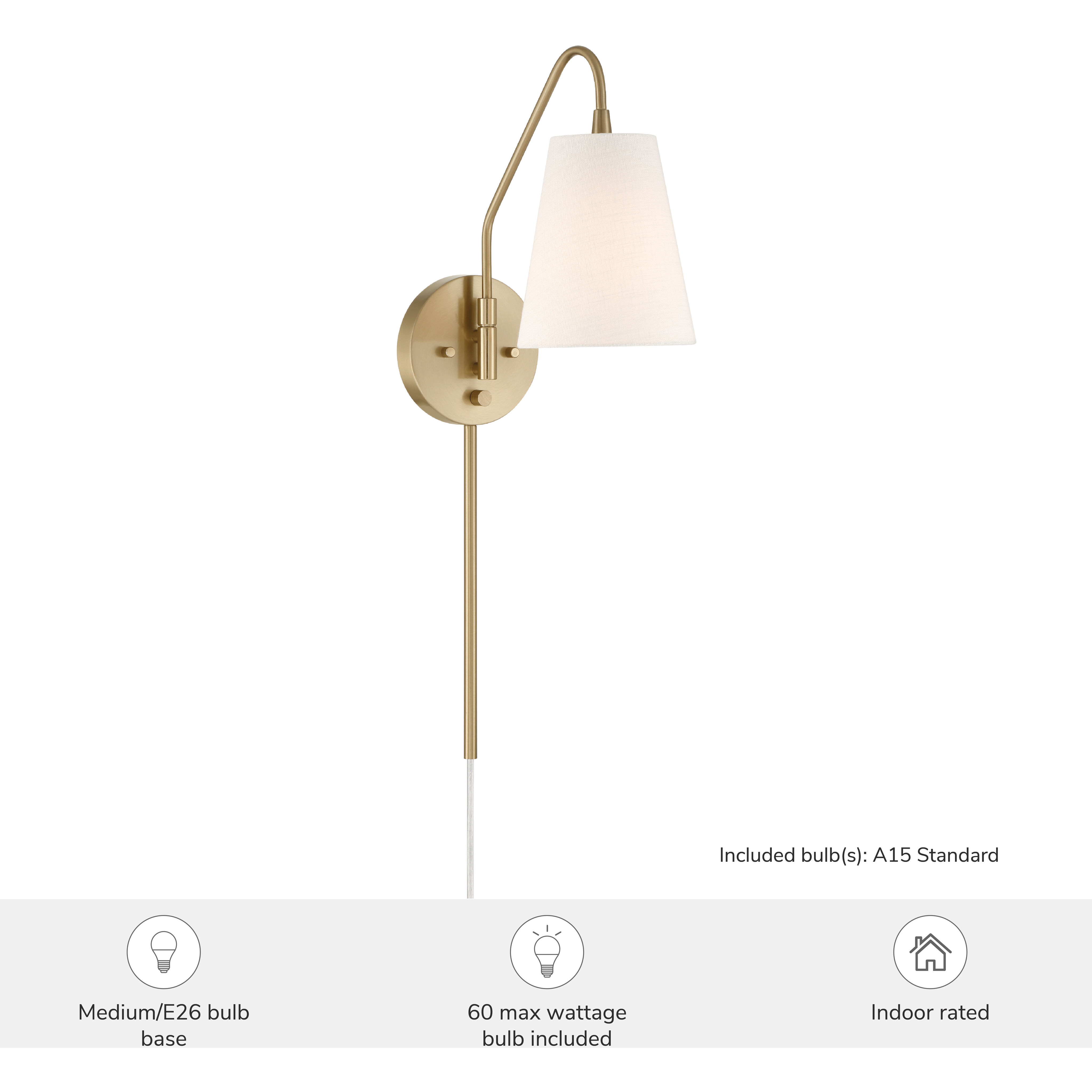 Valley Park 1 Light 6 inch Alturas Gold Pin Up Sconce Wall Light, Large