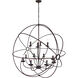 Arza 12 Light 40 inch Brown Up Chandelier Ceiling Light