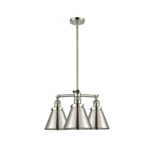 Franklin Restoration Appalachian 3 Light 21 inch Polished Nickel Chandelier Ceiling Light, Franklin Restoration