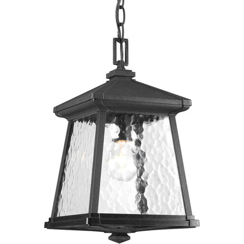 Mac 1 Light 9 inch Textured Black Outdoor Hanging Lantern