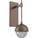 Cabochon LED 9.2 inch Burnished Bronze Sconce Wall Light in Smoke, 2700K LED, Tempo