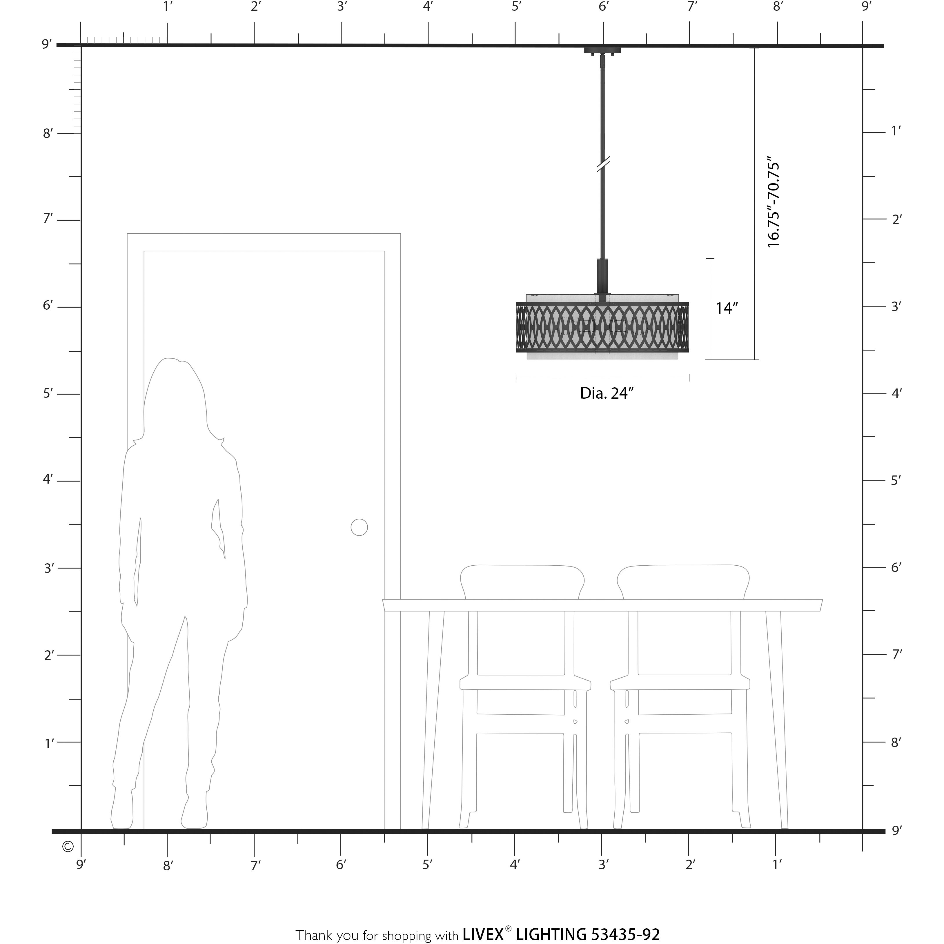 Vistaview 5 Light 24 inch English Bronze Pendant Chandelier Ceiling Light