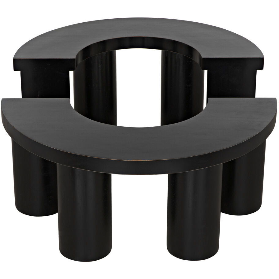 Pluto 40 X 40 inch Hand Rubbed Black Coffee Table