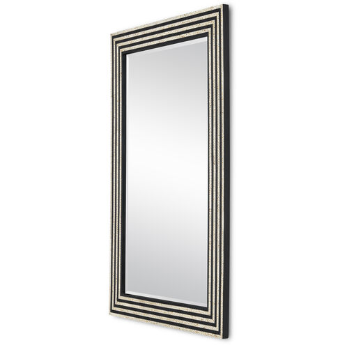 Taurus 48 X 32 inch White Speckle and Black with Mirror Mirror