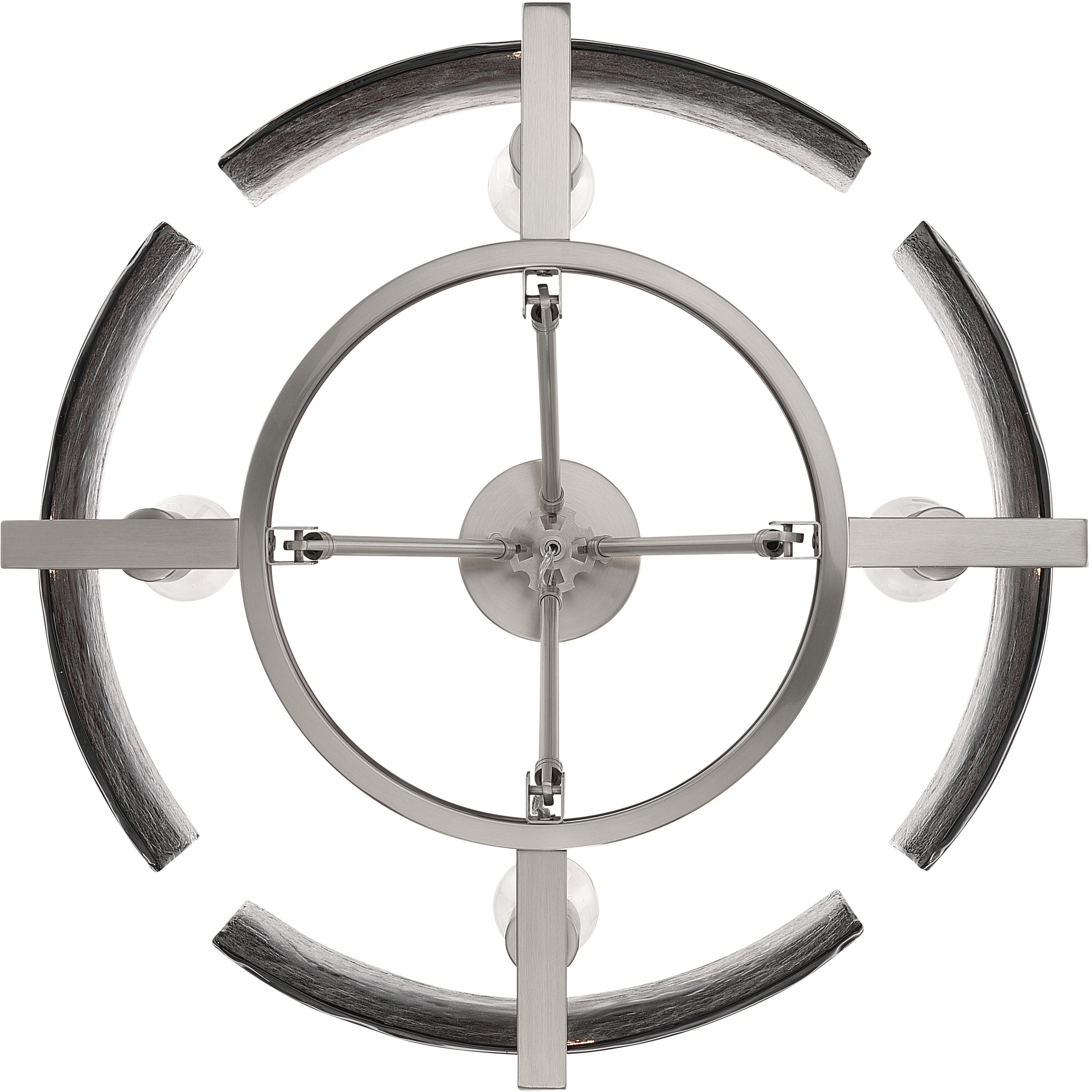 Aenon 4 Light 22 inch Pewter Semi-Flush Mount Ceiling Light