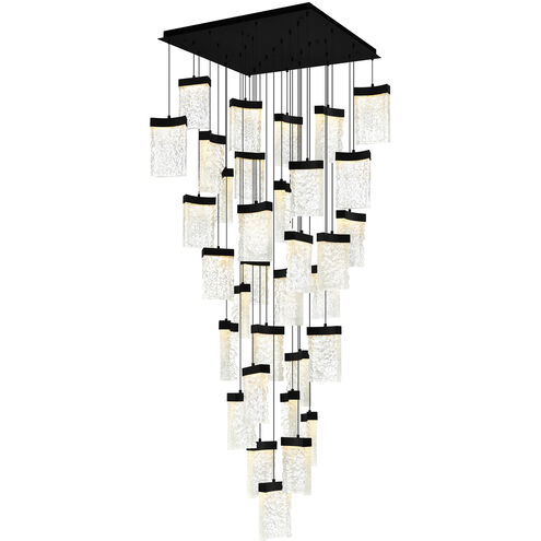 Lava LED 36 inch Black Chandelier Ceiling Light