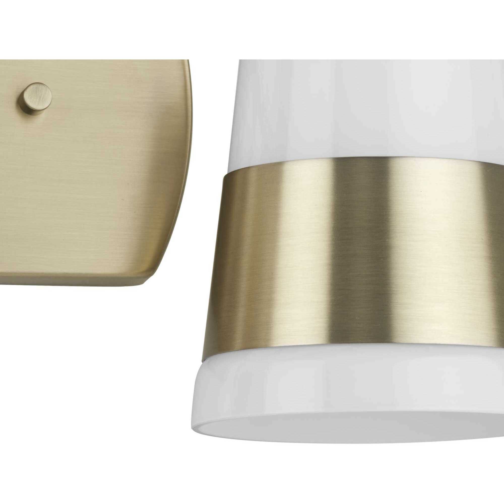 Haven 2 Light 16 inch Vintage Brass Bath Light Wall Light