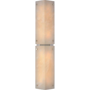 AERIN Clayton LED 5.5 inch Alabaster and Polished Nickel Wall Sconce Wall Light