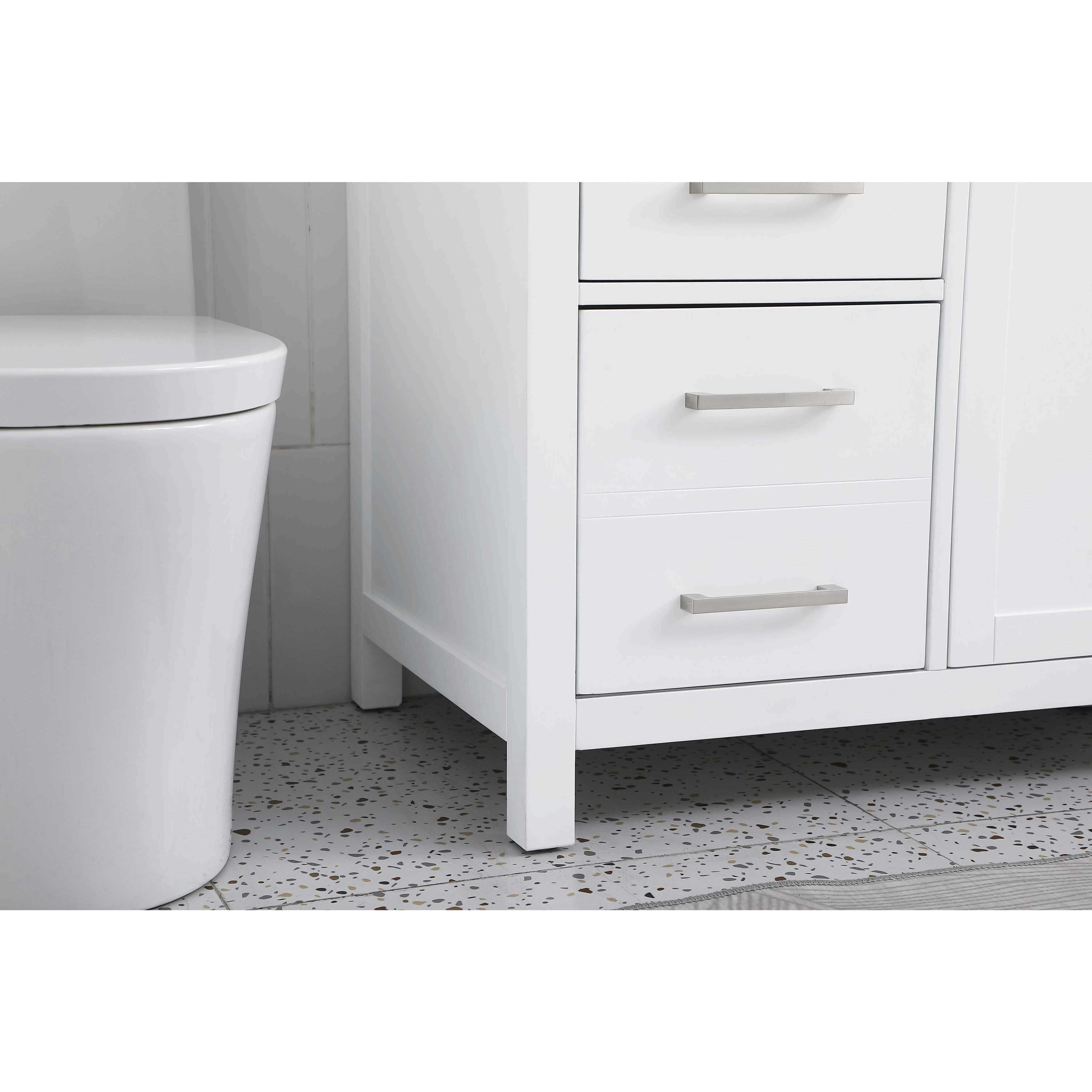 Lewis 60 X 22 X 34 inch White Vanity Sink Set