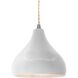Radiance 1 Light 8 inch Bisque and Brushed Nickel Pendant Ceiling Light