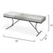 Kai Grey Hide & Black Hand Forged Iron Bench