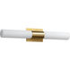 Magneta 2 Light 27 inch Aged Brass Vanity Light Wall Light