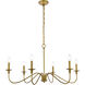 Rohan 6 Light 36 inch Brass Chandelier Ceiling Light