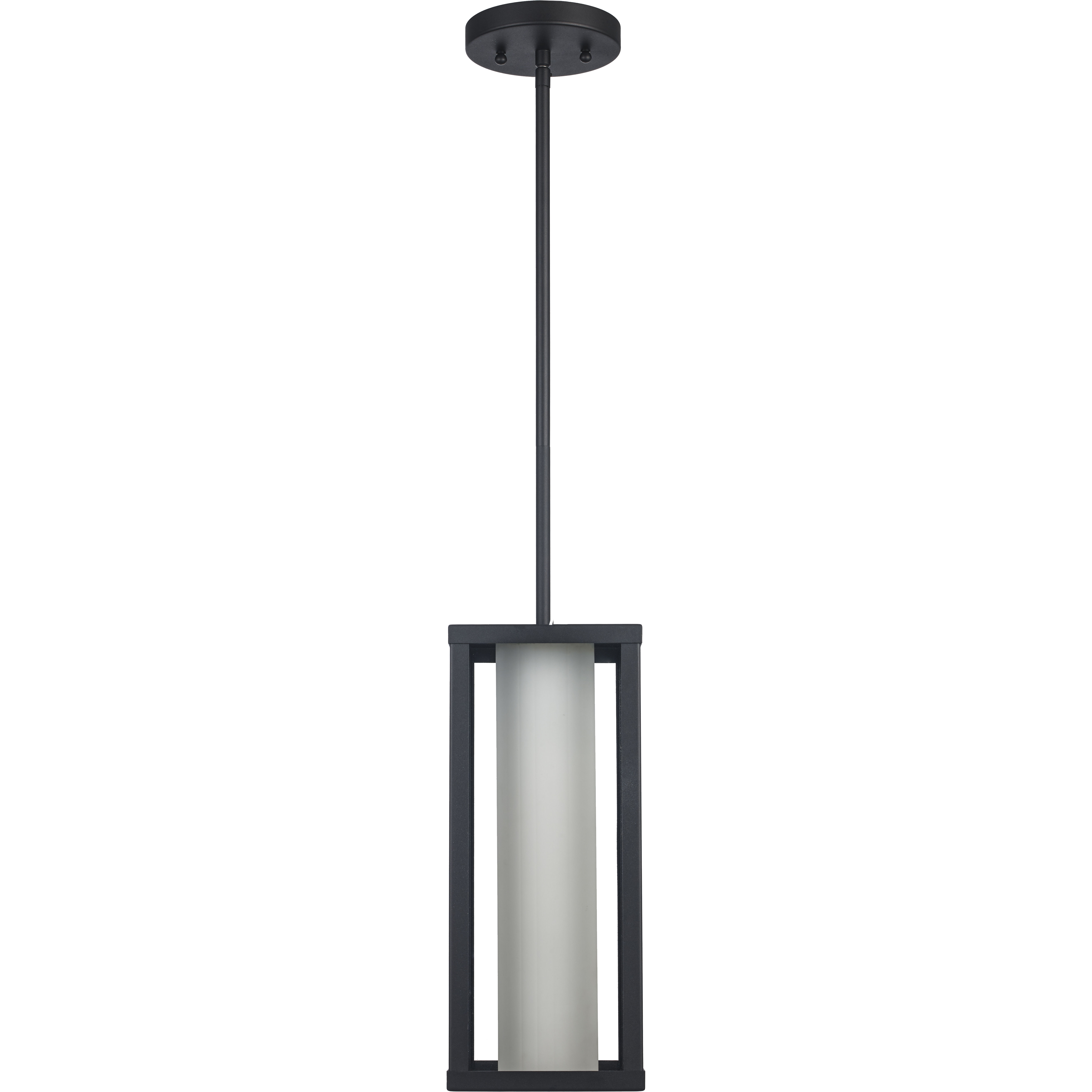 Adler 1 Light 6 inch Black Outdoor Pendant