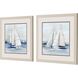 Waterside Collection Distressed Whitewash Framed Art