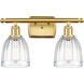 Ballston Brookfield LED 16 inch Satin Gold Bath Vanity Light Wall Light in Clear Glass, Ballston