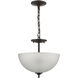 Jackson 2 Light 14 inch Oil Rubbed Bronze Semi Flush Mount Ceiling Light