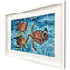 Ocean Turtles Blue and Brown and Multi and Turquoise Framed Art