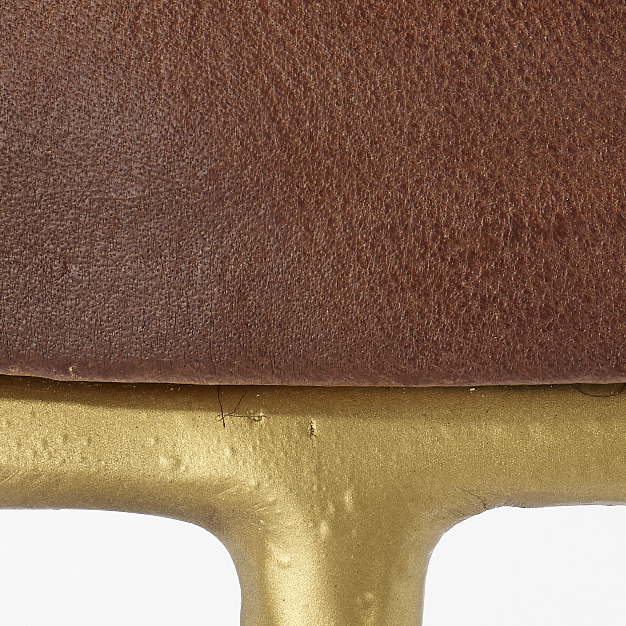 Henry 30 inch Matte Brown and Brass Bar Stool