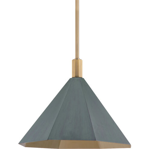 Huntley 1 Light 22 inch Patina Brass/Verde Outdoor Pendant