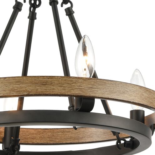 Ramsey 4 Light 16 inch Matte Black with Aspen Chandelier Ceiling Light