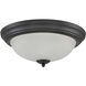 Helena 3 Light 15 inch Black Flush Mount Ceiling Light