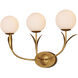 Rossville 3 Light 25.5 inch Contemporary Gold Leaf Wall Sconce Wall Light
