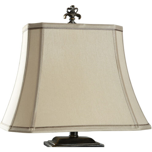 Signature 34 inch 100 watt Faux Crocodile Hide and Gold Highlighed Table Lamp Portable Light