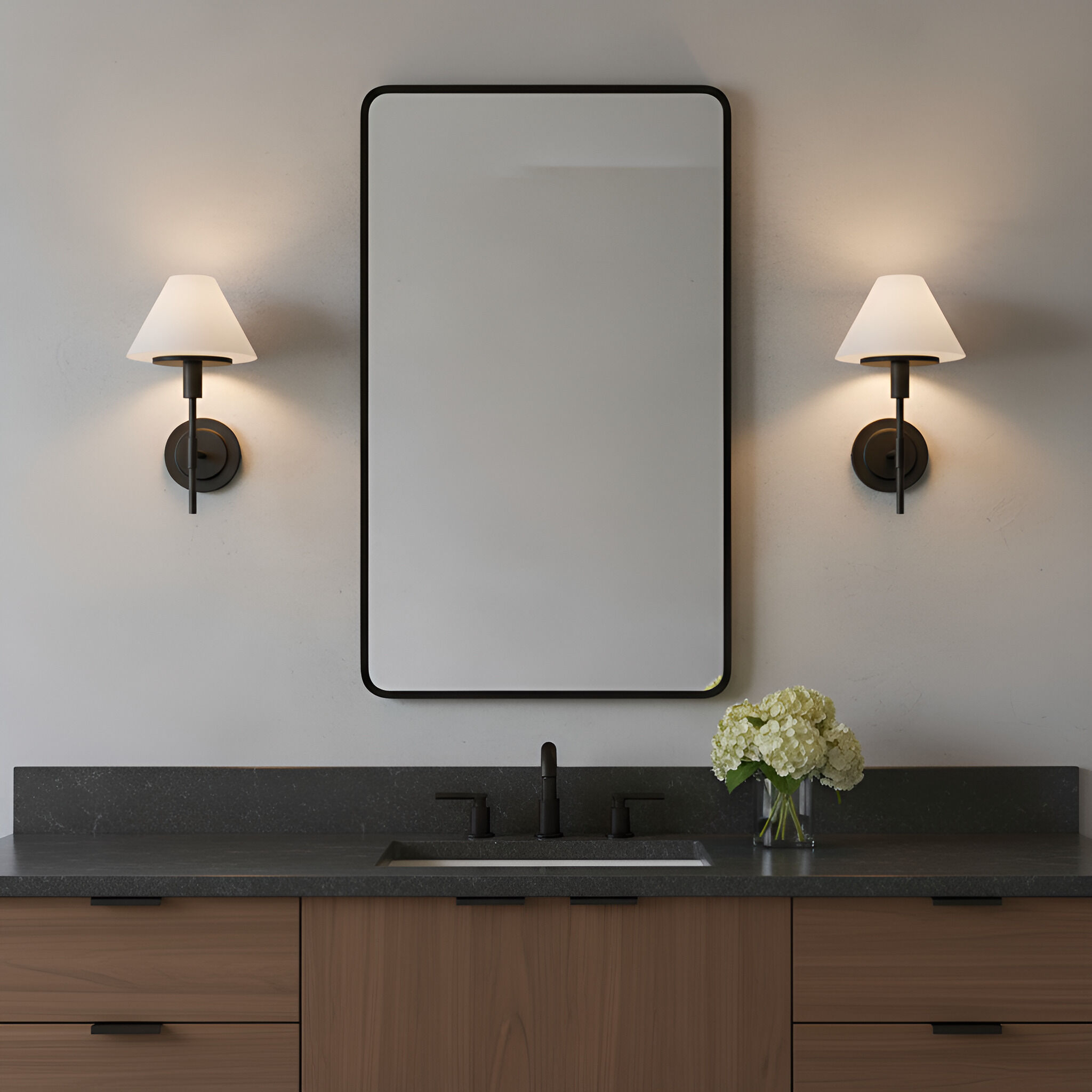 Mendota 1 Light 7.88 inch Midnight Black Sconce Wall Light, Small