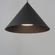 Pitch LED 21.5 inch Black Single Pendant Ceiling Light