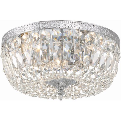 Westbury 3 Light 14 inch Polished Chrome Flush Ceiling Light in Clear Spectra