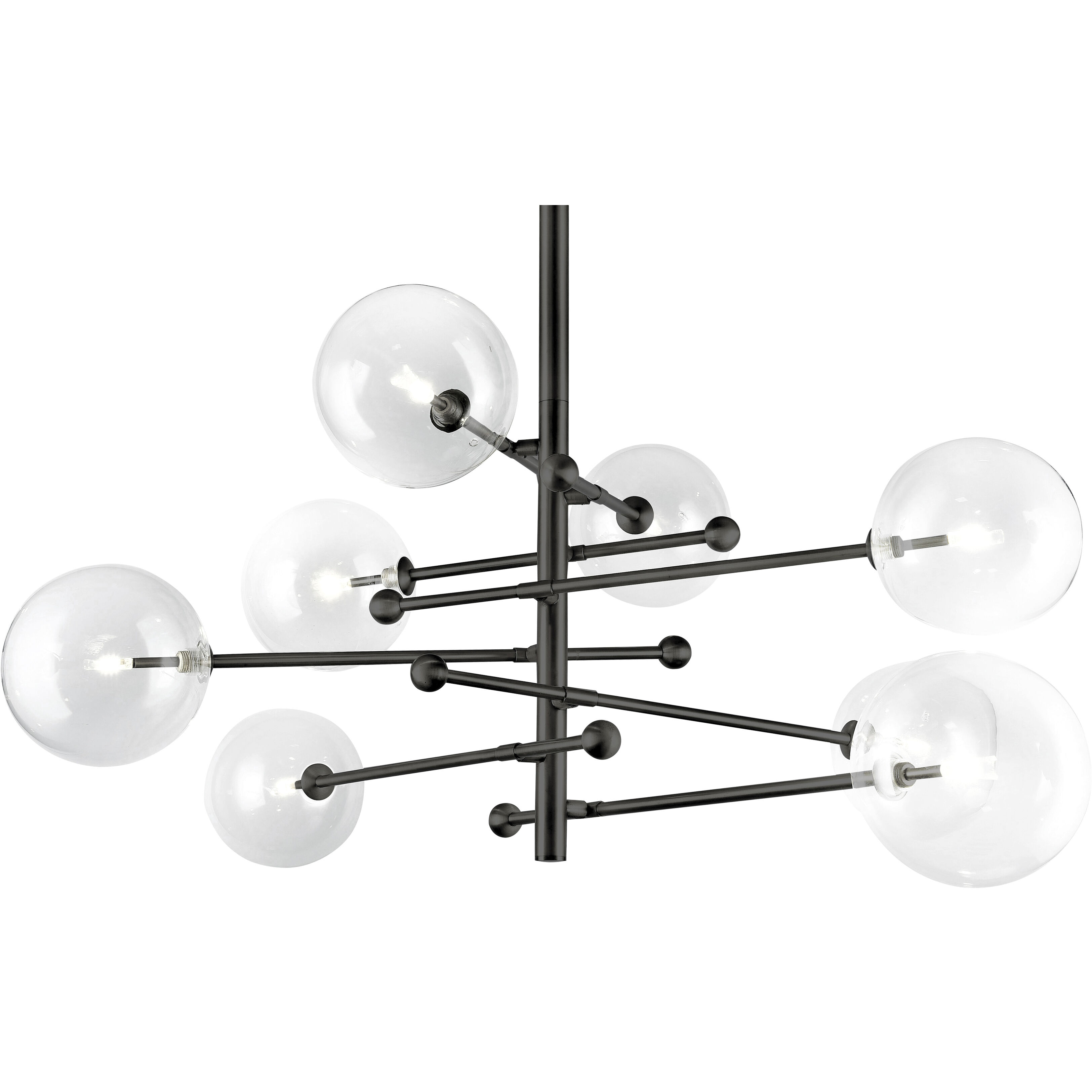 Canada 8 Light 47.2 inch Matte Black Chandelier Ceiling Light