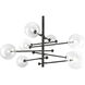 Canada 8 Light 47.2 inch Matte Black Chandelier Ceiling Light