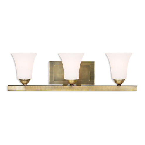 Ridgedale 3 Light 25 inch Antique Brass Bath Vanity Wall Light