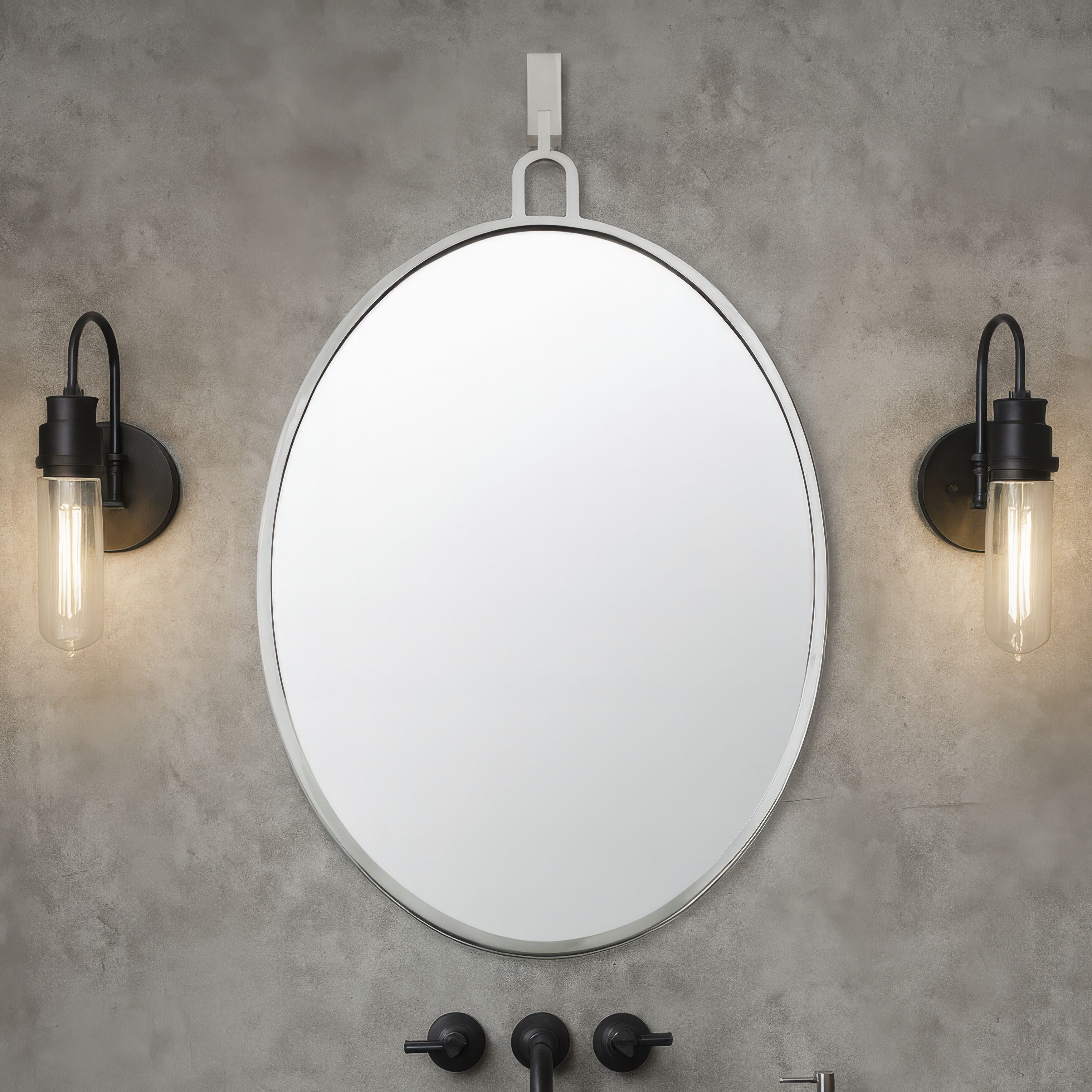 Stopwatch 33.25 X 22.25 inch Polished Nickel Powder Room Mirror, Varaluz Casa