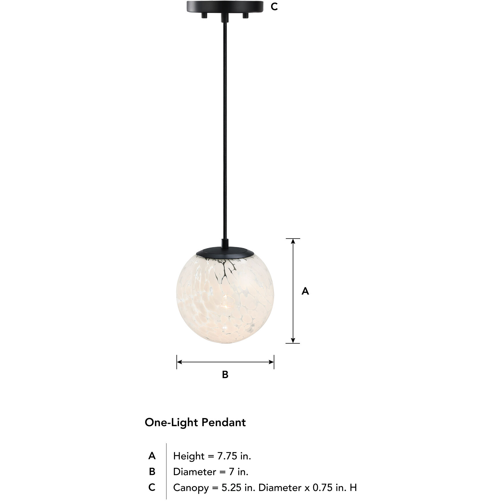 Circo LED 7 inch Matte Black Pendant Ceiling Light