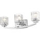 Zaid 3 Light 24 inch Chrome Vanity Wall Light