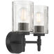 Solventa 2 Light 15 inch Matte Black Bathroom Vanity Light Wall Light