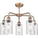 Clymer 5 Light 21.88 inch Antique Copper Chandelier Ceiling Light in Seedy