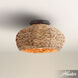 Cambria 1 Light 14 inch Matte Black Flush Mount Ceiling Light, Medium