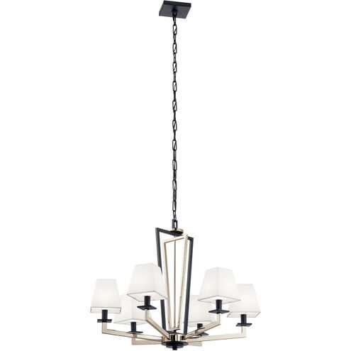 Dancar 6 Light 28 inch Polished Nickel Chandelier 1 Tier Medium Ceiling Light, Medium