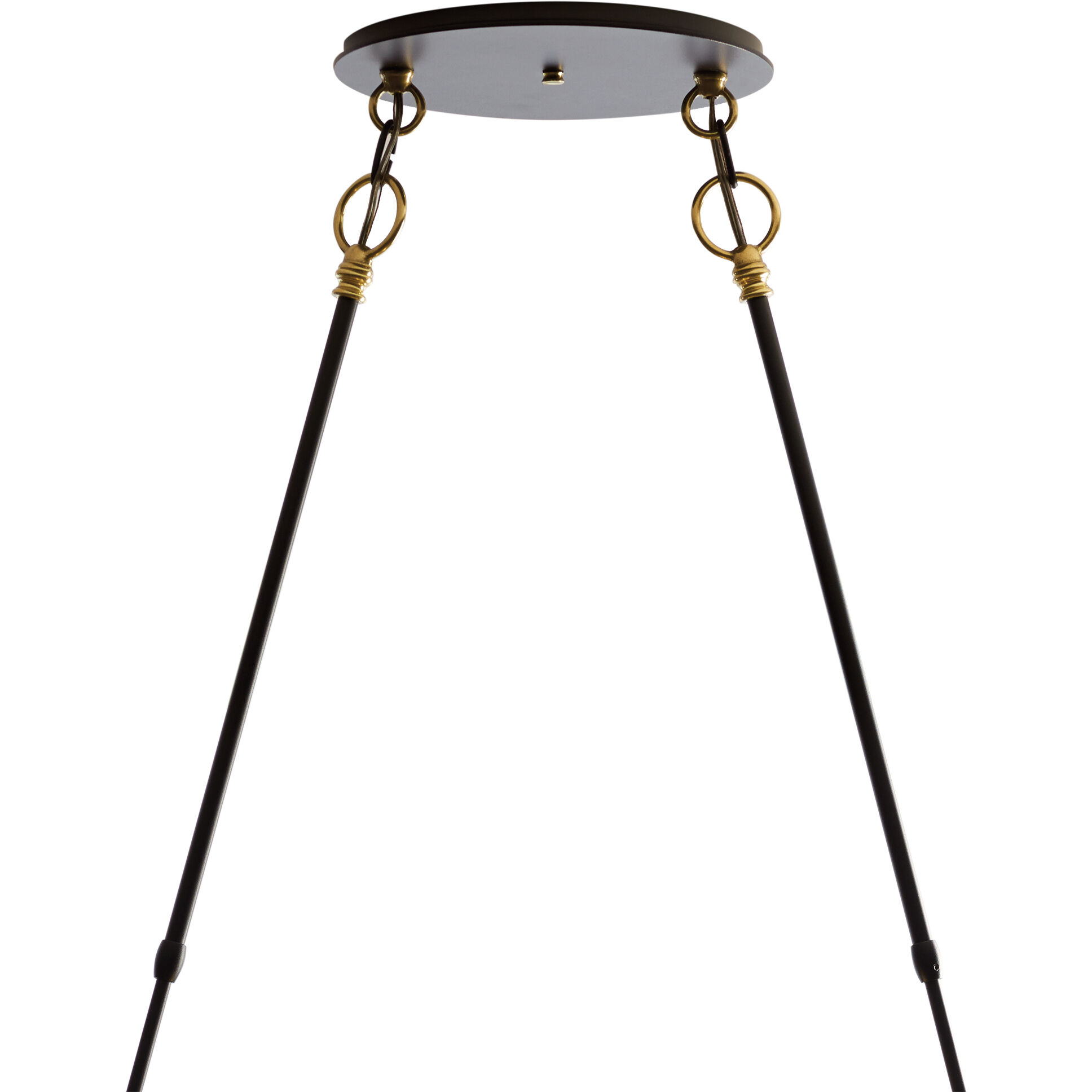 Otto 2 Light 28.4 inch Black with Brass Accents Pendant Ceiling Light in Stainless Steel Mesh tube, Sphere